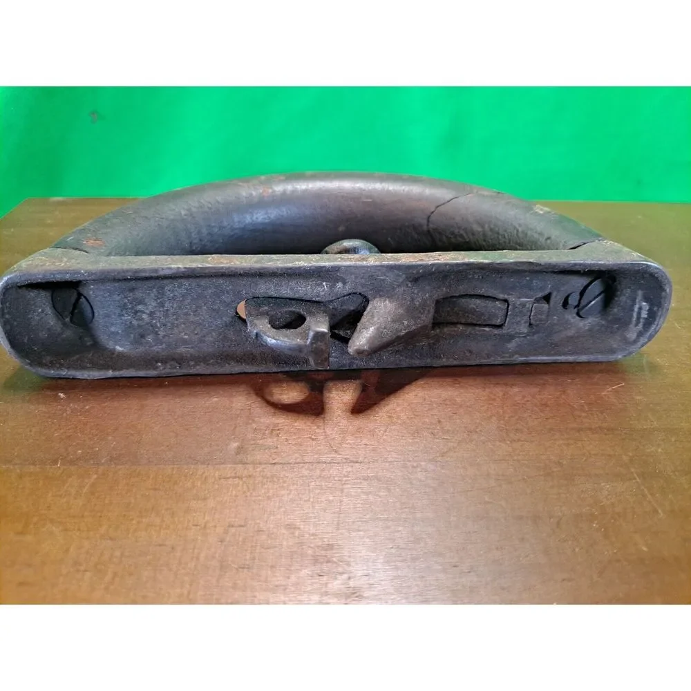 Vintage Clothes Sad Iron Press With Wooden Handle/ Barn Find/ 2‎ Pieces